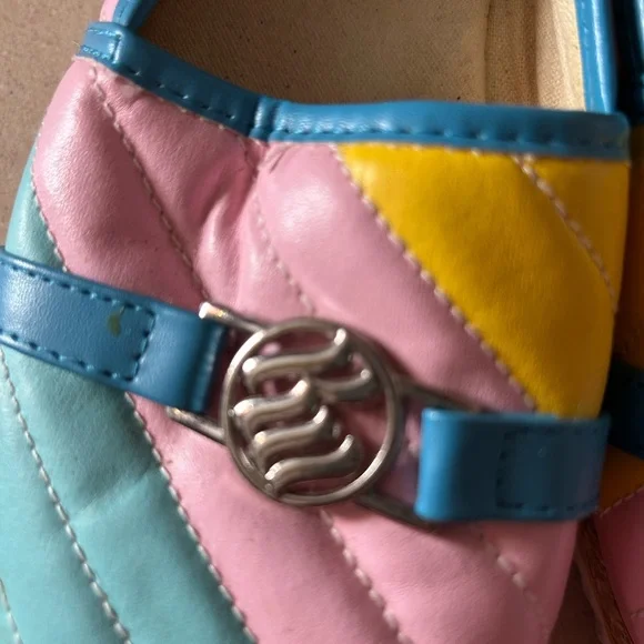 Rocawear Quilted Pastel Colorblock Ballet Flats - Pink/Yellow/Blue/Teal - Picture 2 of 5
